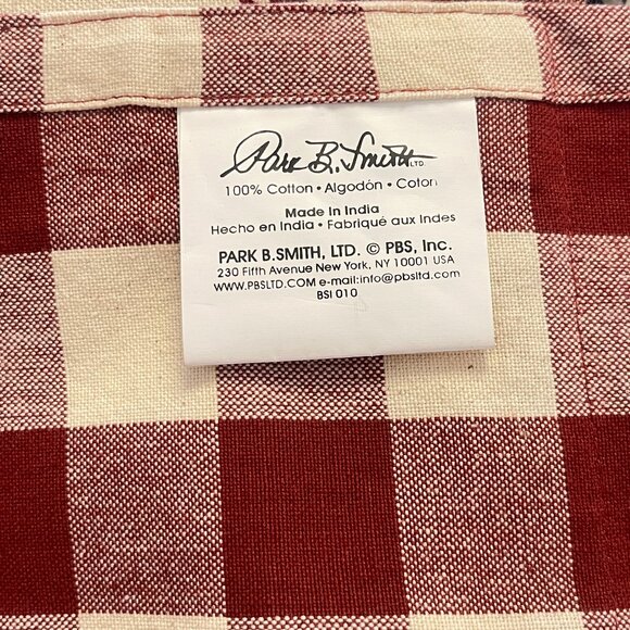 New Park B. Smith Window Curtain Rooster Chicken Checked Curtain - Picture 5 of 6